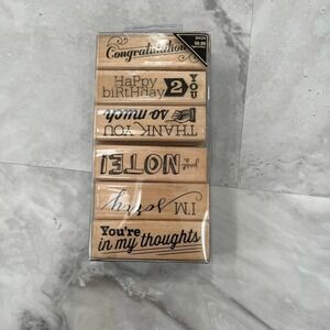 The‎ Paper Studio 2013 Stamp Set of 6 Greetings Card Making